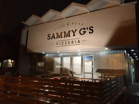 Sammy g's - Half-pound sirloin burgers fresh ground and hand-formed daily. Served with choice of: shoestring fries, shoestring sweet potato fries cole slaw, fresh fruit. Add to any burger: choice of cheese $1.00 cheddar, swiss, mozzarella bacon $1.00. The Sammy G Burger $10.00. 